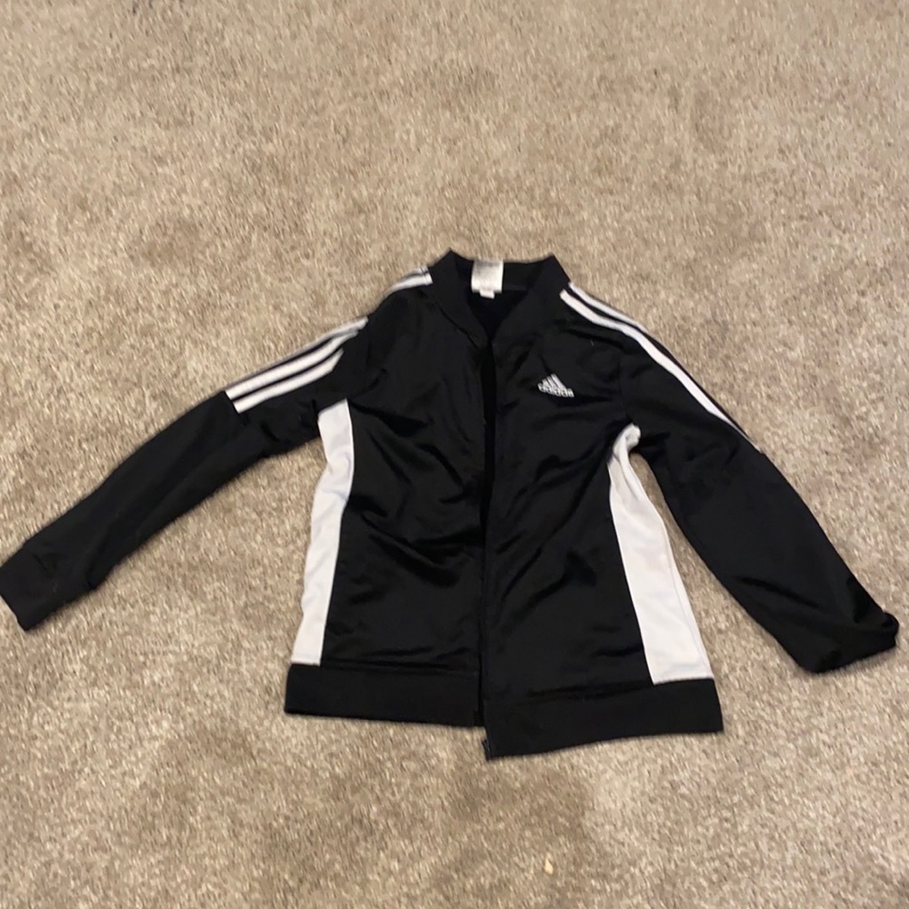 Black and white adidas jacket
